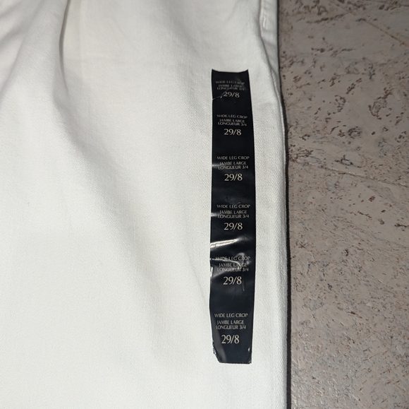 NWT Banana Republic White Wide Leg Crop Pants size 29 size 8 women's - Picture 7 of 8